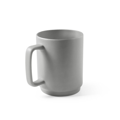 MIGHTY. Ceramic mug with cylindrical body 330 mL